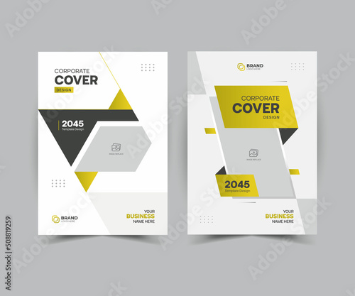 Business book cover design template in a4. can be adapt to brochure, annual report, magazine, poster, corporate presentation, portfolio, flyer, banner, website.