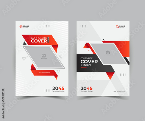 Business book cover design template in a4. can be adapt to brochure, annual report, magazine, poster, corporate presentation, portfolio, flyer, banner, website.