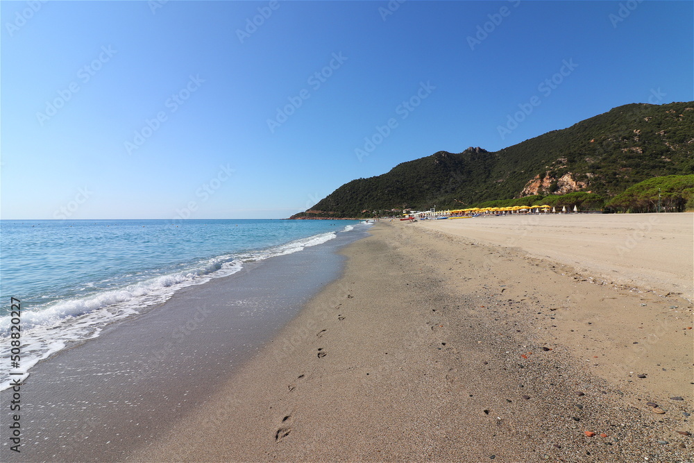Perdepera beach in Sardinia, Italy