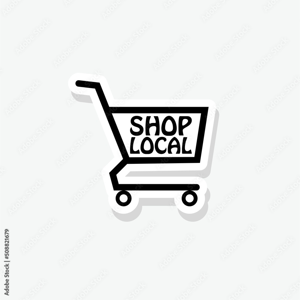 Shop local sticker icon sign for mobile concept and web design Shop local sticker icon sign for mobile concept and web design