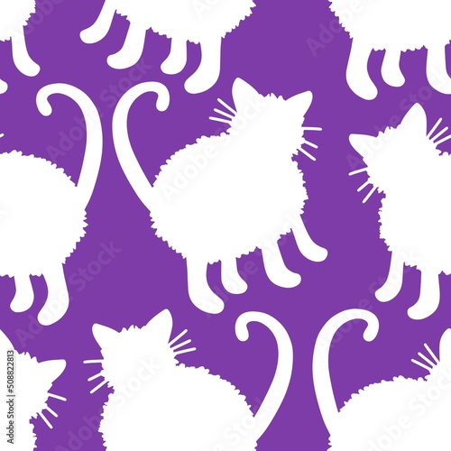 Kids seamless cats pattern for fabrics and textiles and packaging and gifts and cards and linens and wrapping paper