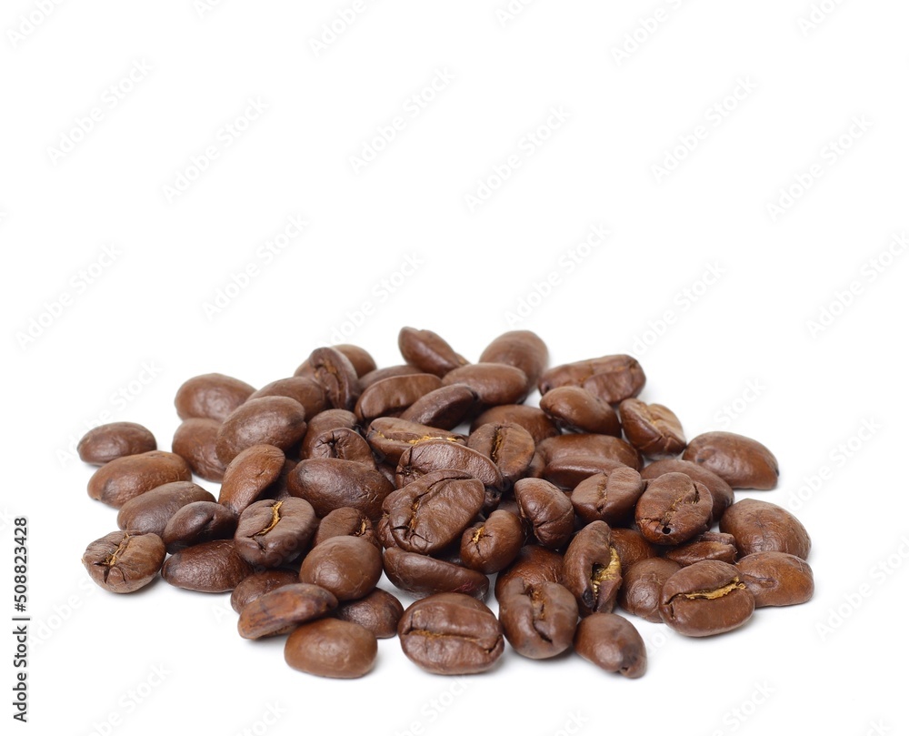 coffee beans isolated on white