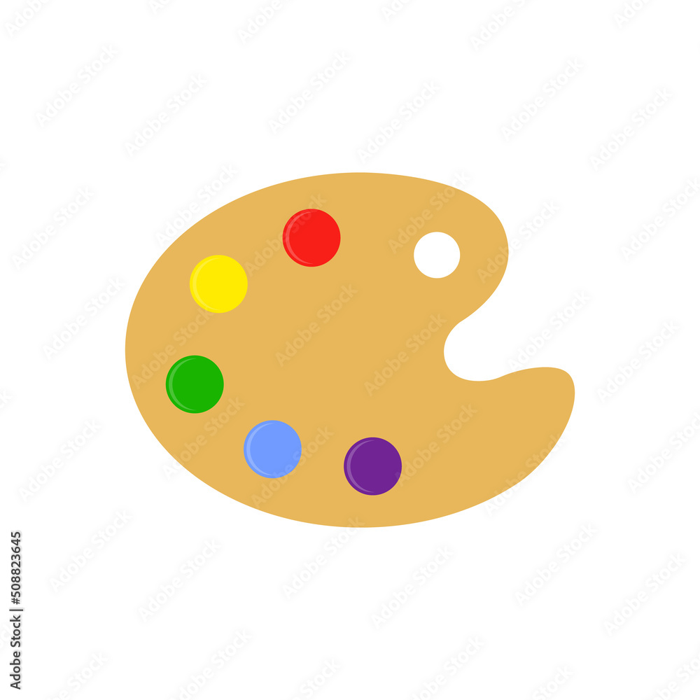 Art palette icon. Vector illustration. Isolated. Art palette icon. Vector illustration. Isolated.