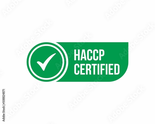 HACCP Certified icon on white background. Vector stock illustration.