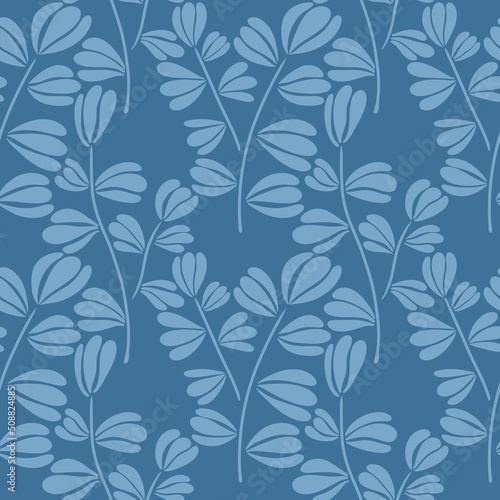 Summer floral seamless coloured leaves pattern for fabrics and packaging and linens and kids and wrapping paper