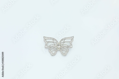 Butterfly ornate brooch pin vintage costume jewelry fashion accessory
