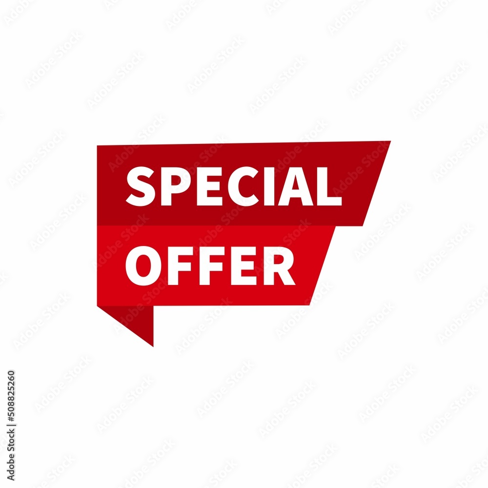 Red banner with text special offer.special offer emblem, label, badge,sticker, logo. Designed for your web site design, logo, app, UI Red banner with text special offer.special offer emblem, label, badge,sticker, logo. Designed for your web site design, logo, app, UI