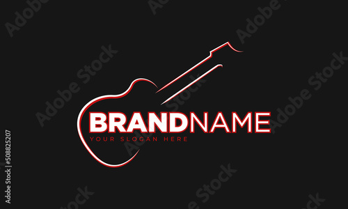 guitar logo. musician logo ideas. inspiration logo design
