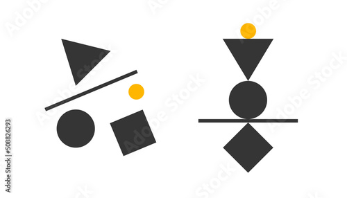Chaos and order concept. Orderly and disordered life