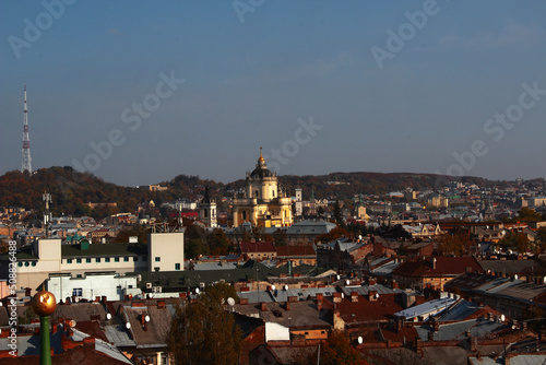 Top view of the old Lviv 