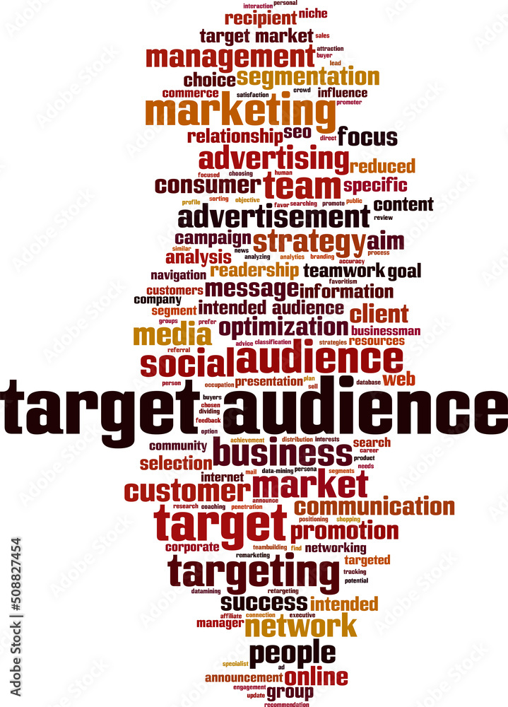 Target audience word cloud