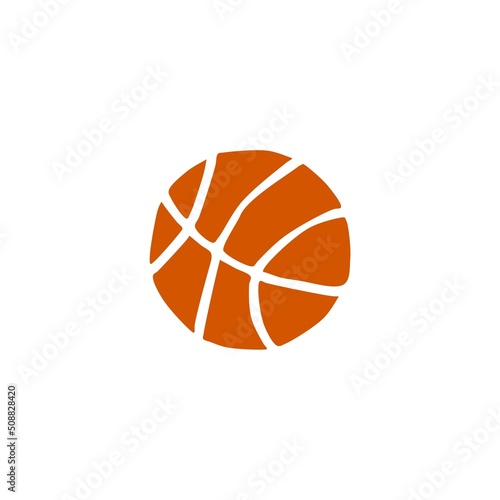 Basketball icon isolated on white background hand drawn icon © Jovana