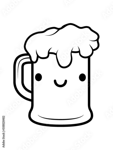 Süßes Bier Gesicht Maßkrug 