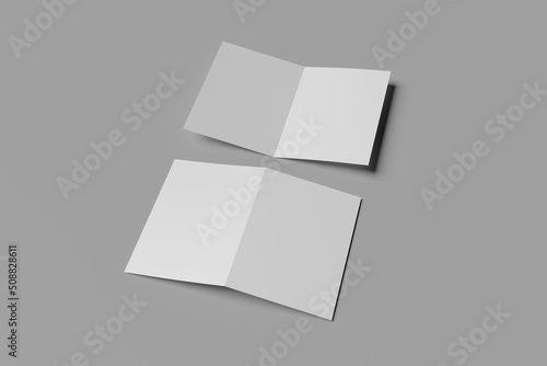 A4 bifold brochure mockup Premium
