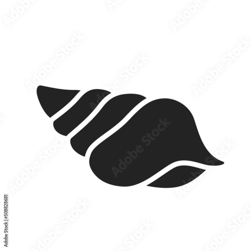 conch shell icon. sea and ocean symbol. isolated vector image