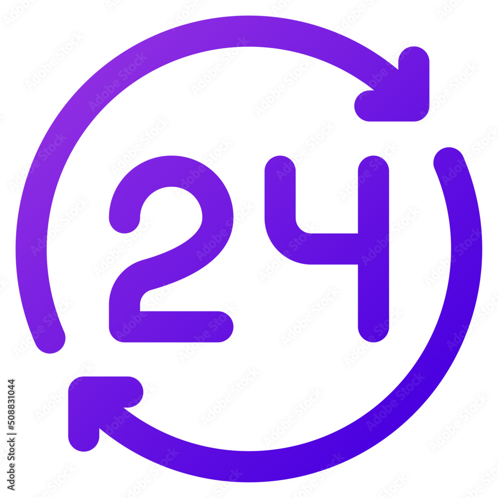 24 hours service icon illustration 24 hours service icon illustration