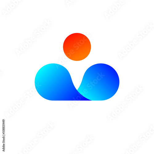 Sun and sea logo, icon