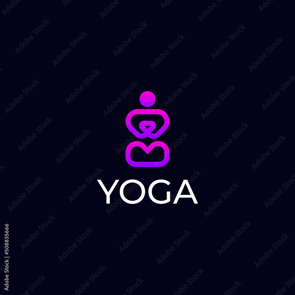 Modern yoga logo Modern yoga logo