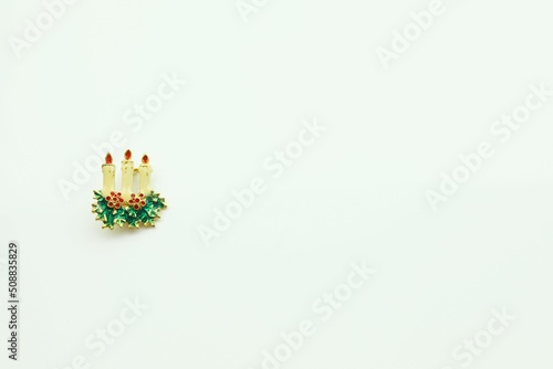 Obraz na płótnie Christmas motif style Holiday brooch pin vintage costume jewelry fashion accesso