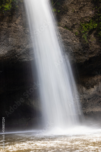 Waterfalls and beautiful nature in the forest on Khao Yai National Park in Thailand.