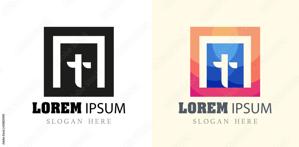 Church logo with cross design vector illustration isolated on white ...