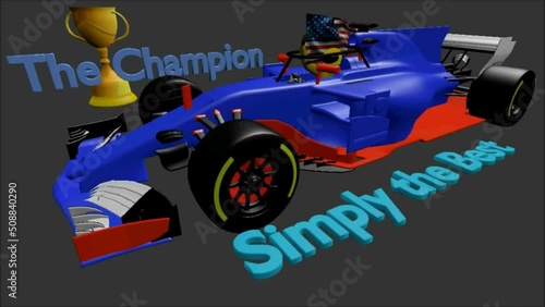 Top speed champion race car. photo