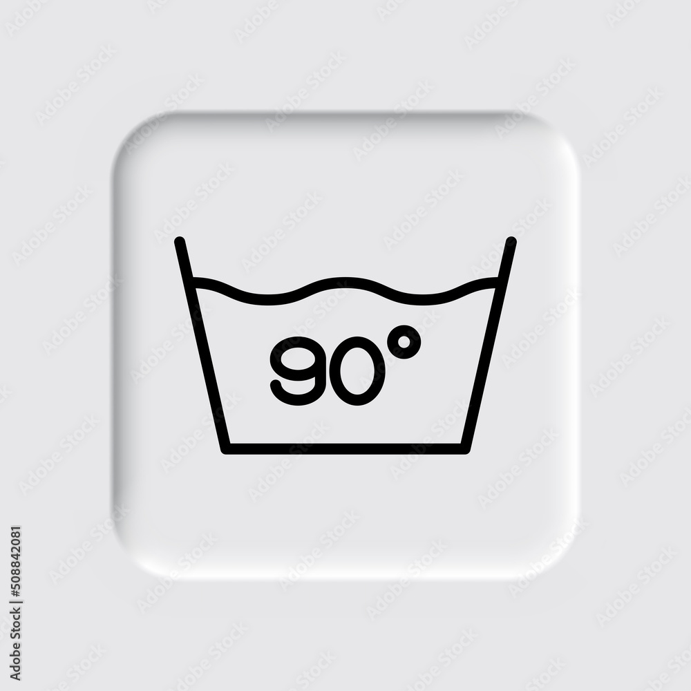 Laundry, 90 degrees simple icon vector. Flat design. Neumorphism design.ai Laundry, 90 degrees simple icon vector. Flat design. Neumorphism design.ai