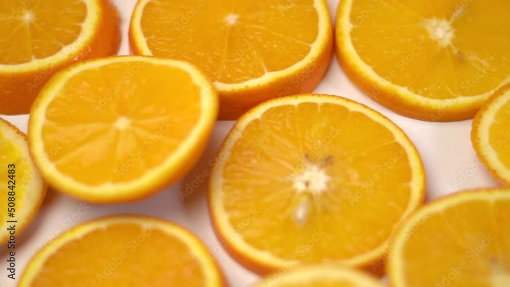 Pan shot of oranges. 360 degree reveal of mandarins. Pan shot of oranges. 360 degree reveal of mandarins.
