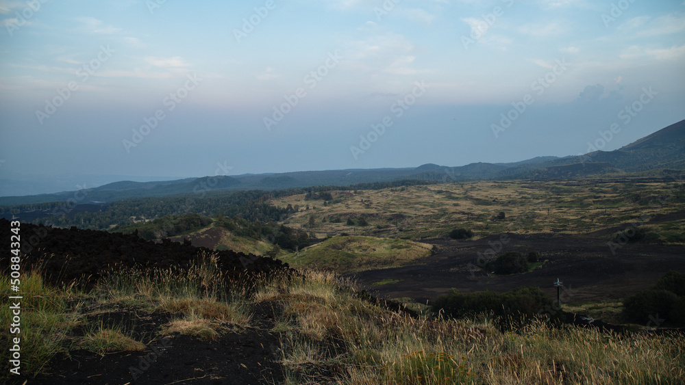 view towards Mount Etna