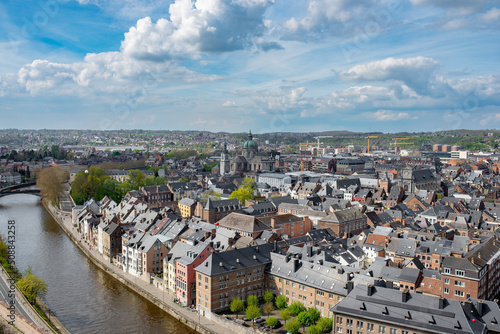 Fotografiet Namur, Belgium. Panoramic view of the city.