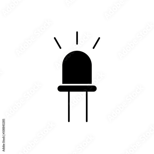 dioda - ikona, ilustracja wektorowa