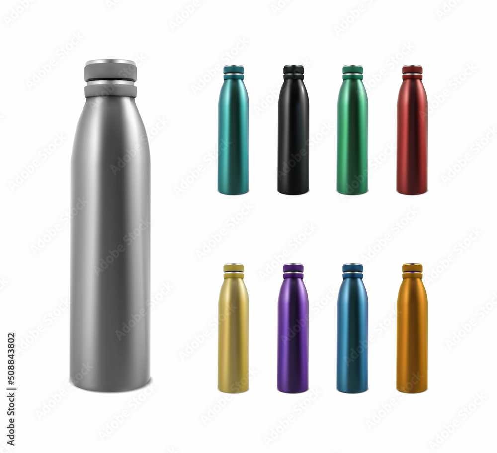 3d realistic vector icon set. Sport bottle collection. 3d realistic vector icon set. Sport bottle collection.