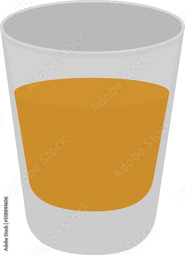 Vector illustration of a tequila shot glass