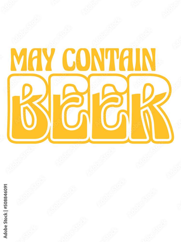 Naklejka premium May Contain Beer Logo 
