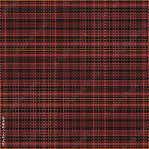 Tartan plaid pattern with texture and warm color.