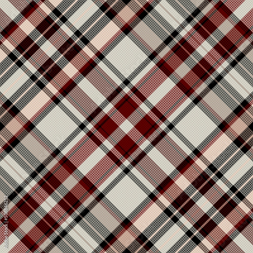 Tartan plaid pattern with texture and warm color.