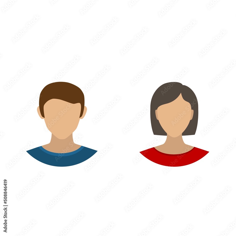 Boy and girl face avatar Boy and girl face avatar