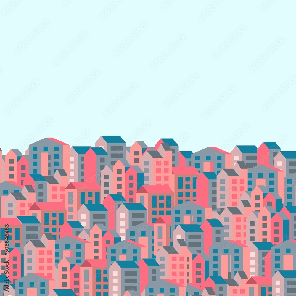Abstract city buildings wallpaper