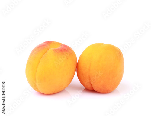 Apricots isolated on a white background with clipping path 