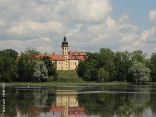 Castle on the lake in Nesvizh