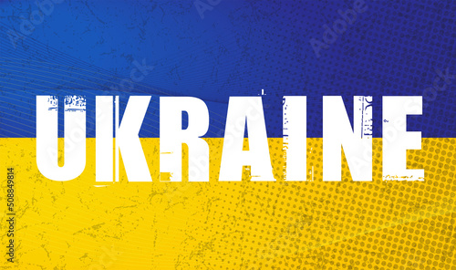 Ukraine Flag emblem abstract design background blue and yellow