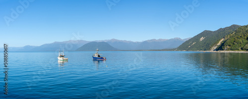Photos West Coast mountains surrounding Jackson Bay