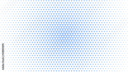 Triangles Halftone Geometric Subtle Texture Vector White Blue Abstract Background. Radial Divergent Faded Chequered Triangle Particles. Triangular Half Tone Art Graphic Minimalist Pure Light Wallpaper