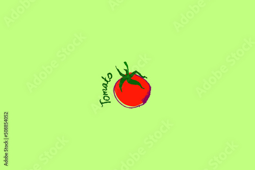 Red tomato symbol. Tomatoes vector coal drawing. Organic tomato Illustration for seed label, packaging design catchup, banner farmers market. Vegetarian food icon for logo restaurant design or badge.