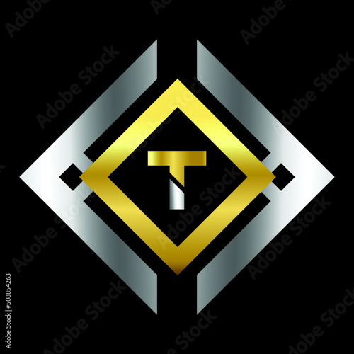 Premium luxury Vector elegant gold and silver font Letter T Template for company logo with monogram element 3d Design Free Download Premium luxury Vector elegant gold and silver font Letter T Template for company logo with monogram element 3d Design - GFXLoad