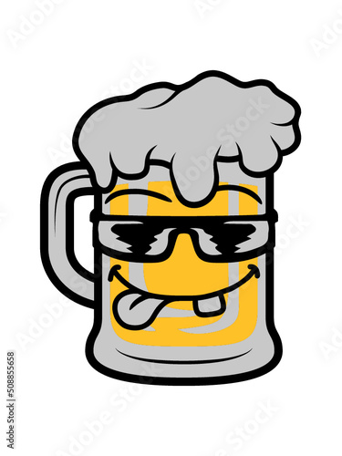 Cooles Gesicht Bier Maßkrug 