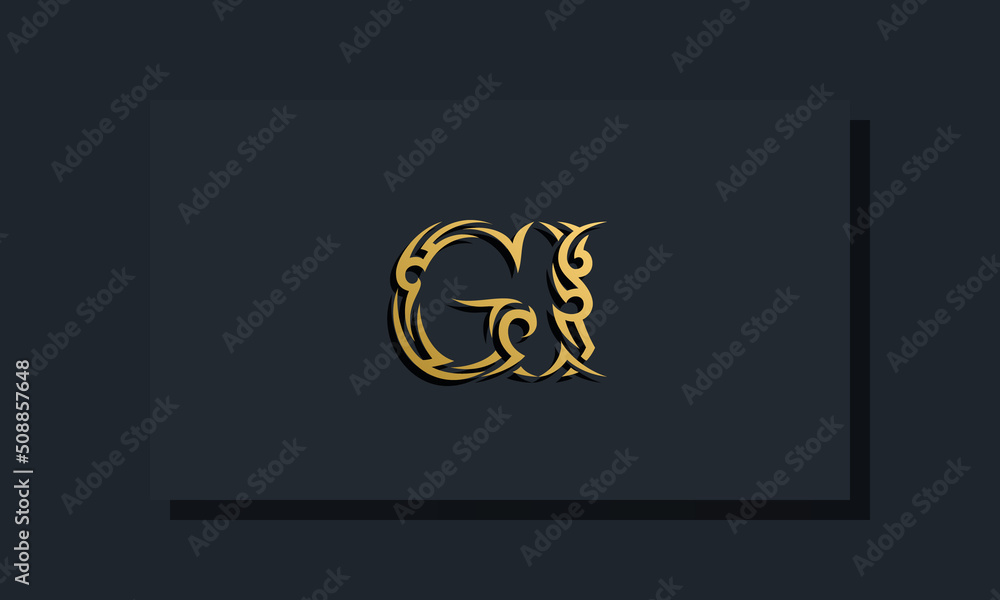 Luxury initial letters GI logo design. It will be use for Restaurant ...