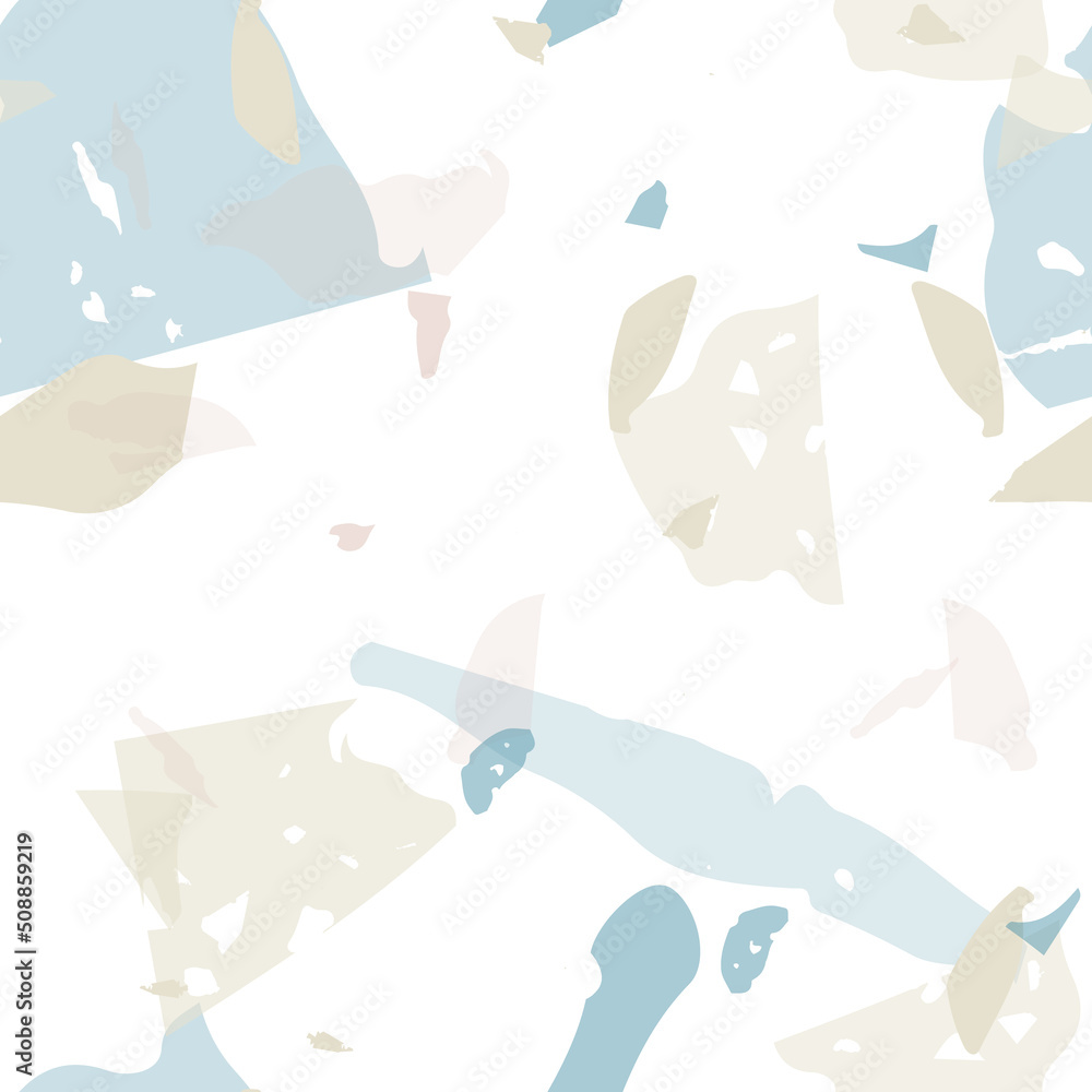 Terrazzo seamless pattern. Blue classic flooring Stock Vector | Adobe Stock