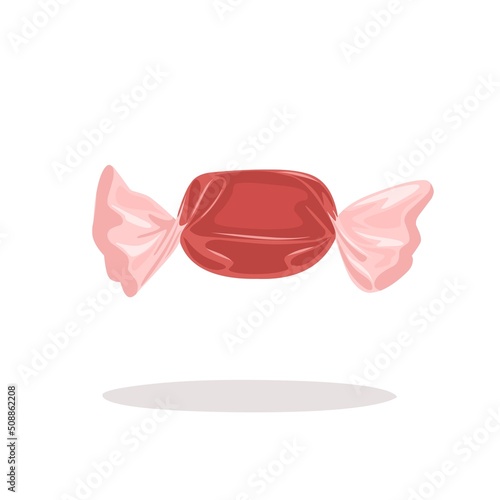 Vector illustration, salt water taffy isolated on a white background, as a national taffy day template. photo