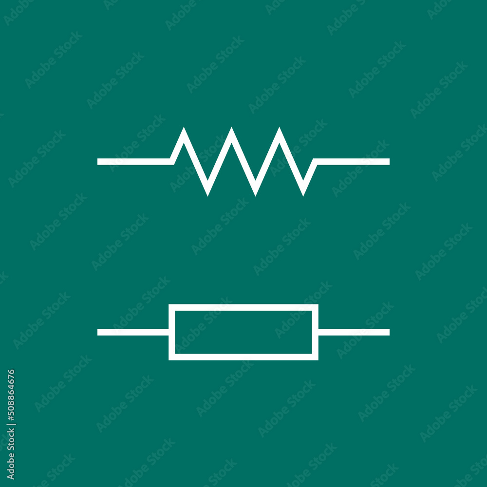 two different symbol of fixed resistor Stock Vector Adobe Stock